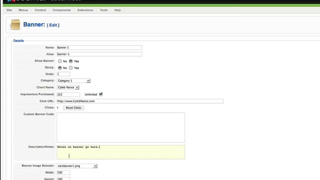 Joomla 1.5 - Banner Component Tutorial смотреть онлайн
