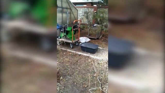 Видеоотчет о работе садового измельчителя веток "Дровосек" мод. МР300 (бензиновый двигатель) смотреть онлайн