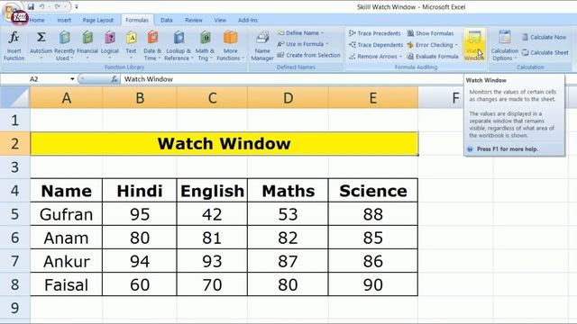 How To Use Watch Window in Excel? || Excel पर Watch Window का उपयोग करना смотреть онлайн