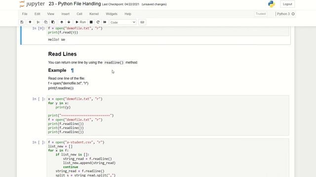 Python Exercise 23 File Handling смотреть онлайн