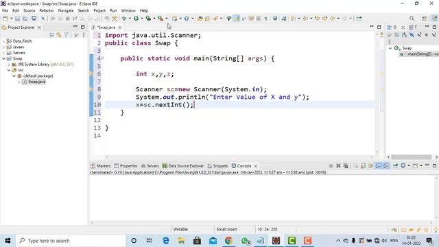 Swapping Taking Variable In Java смотреть онлайн