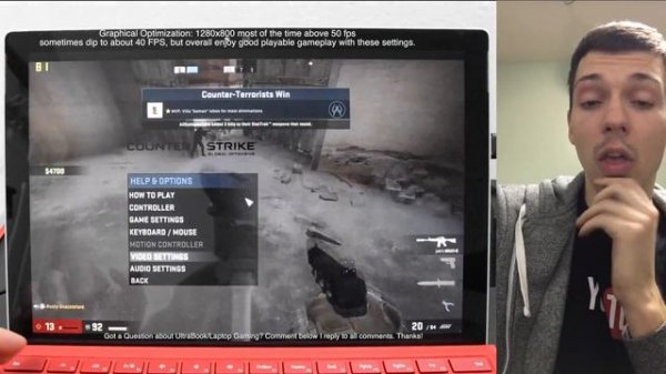 Surface Pro 4 - CS GO - GAMING TEST REVIEW