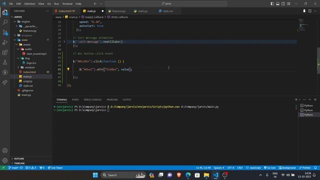 How to make | Voice assistant | Jarvis in Python | Mic Button click animation | Tutorial 4 смотреть онлайн