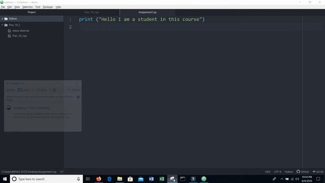 Coursera Python For Everybody EP-1 | Assignment Python Installation Solution | Shoeb Solves смотреть онлайн