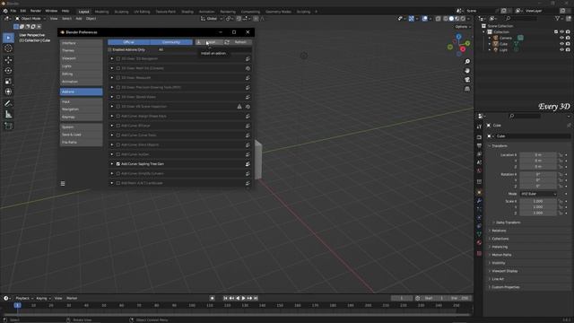 Как добавить аддон в Blender смотреть онлайн