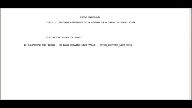 Adding hyperlink to column in table | Custom Javascript in player code | Boomi Flow Learning| смотреть онлайн