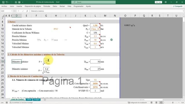 Diseño de Línea de Conducción Plantilla excel profesional смотреть онлайн