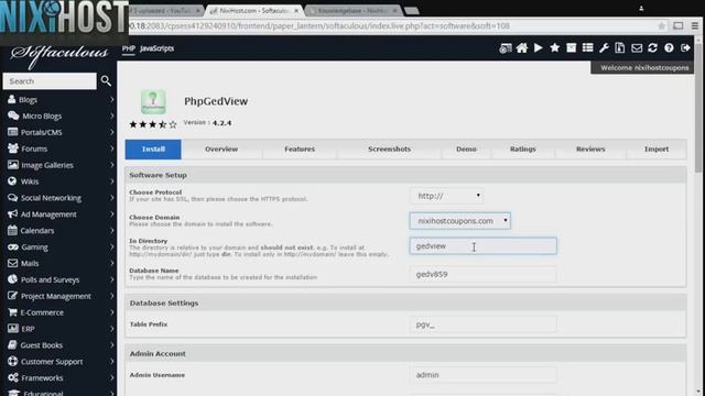 Installing PhpGedView with Softaculous in cPanel смотреть онлайн