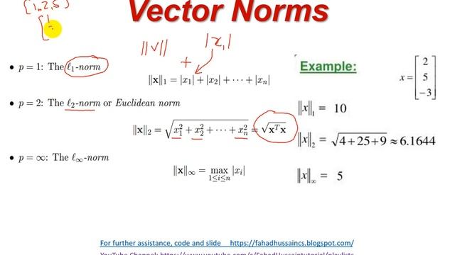 Tutorial 04: Vector Norm in Linear Algebra | L1 Norm L2 Norm Infinity Norm of Vector смотреть онлайн