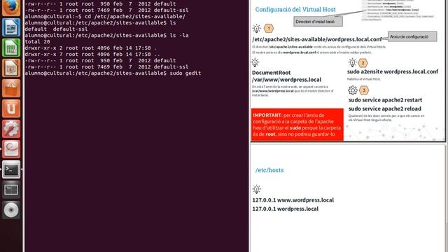 Instal·lació de Wordpress a Ubuntu 12.04 a /var/www/wordpress.local amb Virtual Host смотреть онлайн