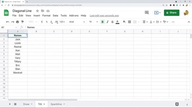 How to Put a Diagonal Line in Google Sheets смотреть онлайн