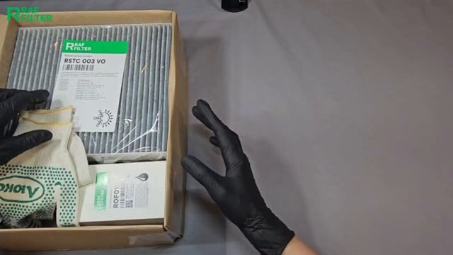 Распаковка комплекта для ТО стандарт RAF FILTER RT001S смотреть онлайн
