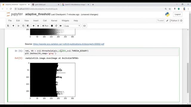 OpenCV - Adaptive Thresholding смотреть онлайн