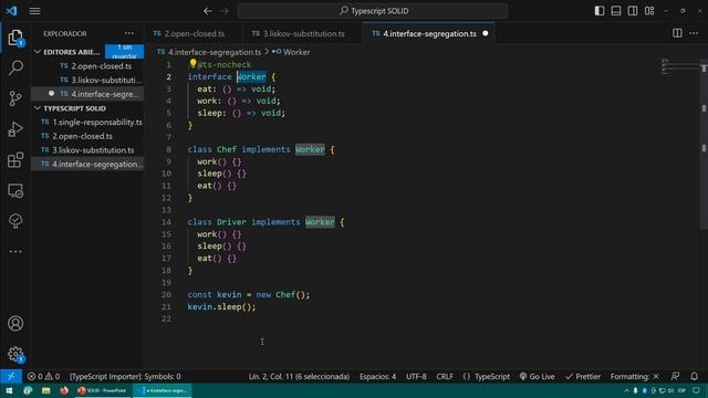 Curso SOLID: Interface Segregation - Typescript смотреть онлайн