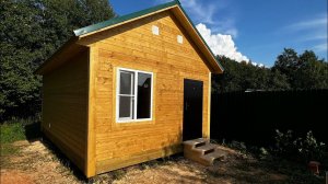 Баня 6х4 пластиковые окна и двери с маленьким тамбуром