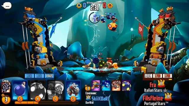 КЛАНОВЫЕ БИТВЫ 2 на 2! Веселая игра Badland Brawl! смотреть онлайн