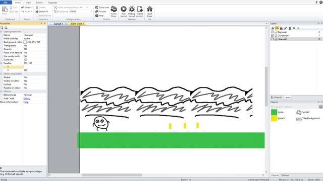 Уроки по Construct 2 / #2 Паралакс, анимация и примитивный враг смотреть онлайн