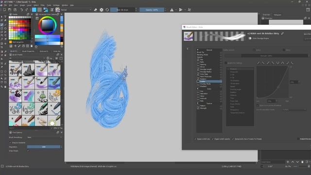 Krita 5 NEW features 02. New Color Smudge RGBA-wet and Mypaint for 2021 -Funding campaing смотреть онлайн
