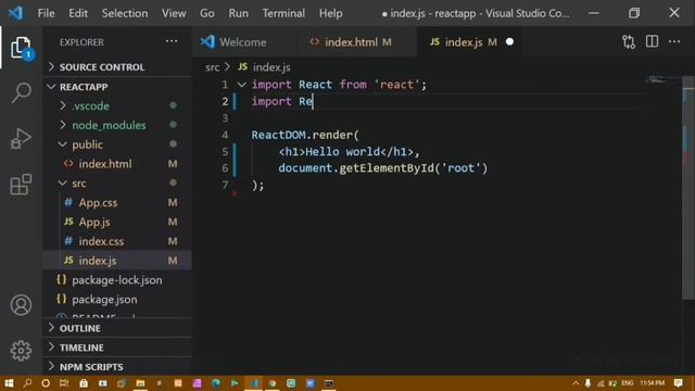 #5. Hello World program in Reactjs.. смотреть онлайн