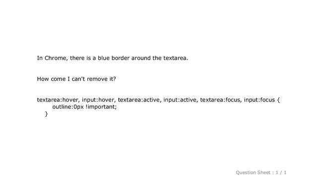 CSS : How come I can't remove the blue textarea border in Twitter Bootstrap? смотреть онлайн
