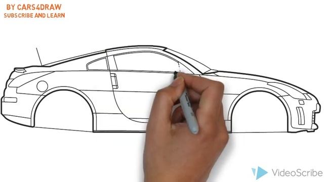How to Draw a Nissan 350Z / Как нарисовать Nissan 350Z смотреть онлайн
