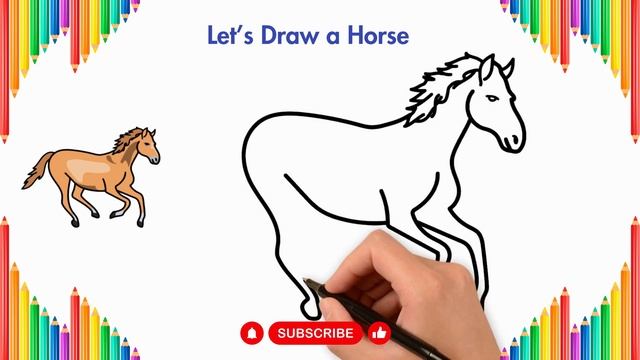 How to Draw a Horse| Horse Drawing| Step by Step Drawing| How to Draw Videos| смотреть онлайн