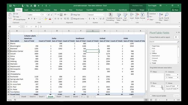 PC Quick Tip 12 - Changing the calculation type in a Pivot Table in Microsoft Excel 2016 2013 2010 смотреть онлайн