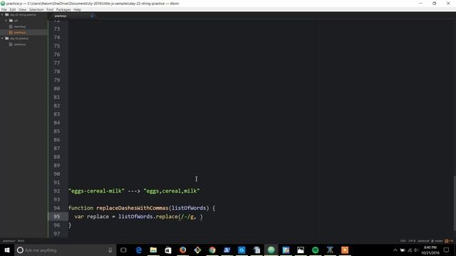 Javascript - replacing dashes with commas смотреть онлайн