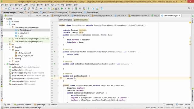 Android RecyclerView - Volley - GSON - Glide | Handle Click on RecyclerView Items Example - In Hind смотреть онлайн