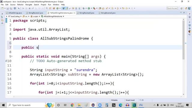 Print all Palindromic Substrings | Find All Palindromic Substrings In a String смотреть онлайн
