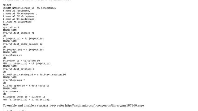 Databases: Find fulltext indexes in SQL Server 2008 (2 Solutions!!) смотреть онлайн