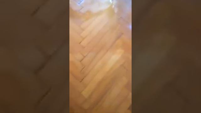 Покрытие паркета лаком Tikkurila.