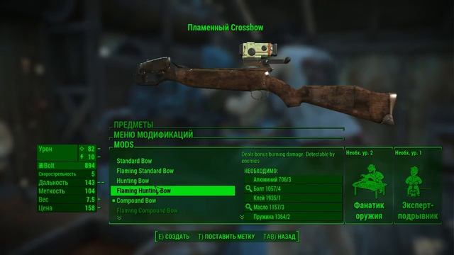 Fallout 4 мод Crossbows Of The Commonwealth