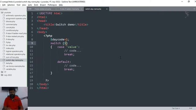 switch case in php смотреть онлайн