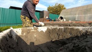 Удобные и красивые грядки в теплице на участке из декоративного бетона. ??? Своими руками.