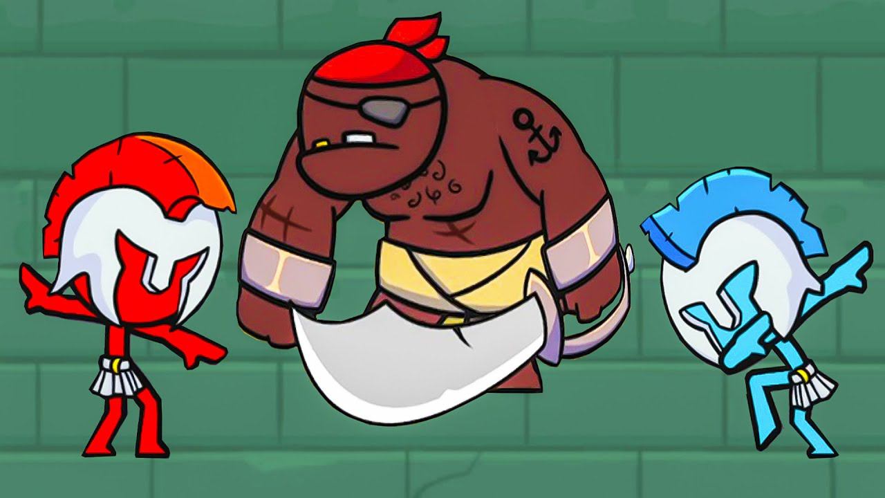 ПРИКЛЮЧЕНИЯ ОГОНЬ и ВОДА в храме СТИКМЕНА #4. Развлекательное видео на канале Игрули TV смотреть онлайн