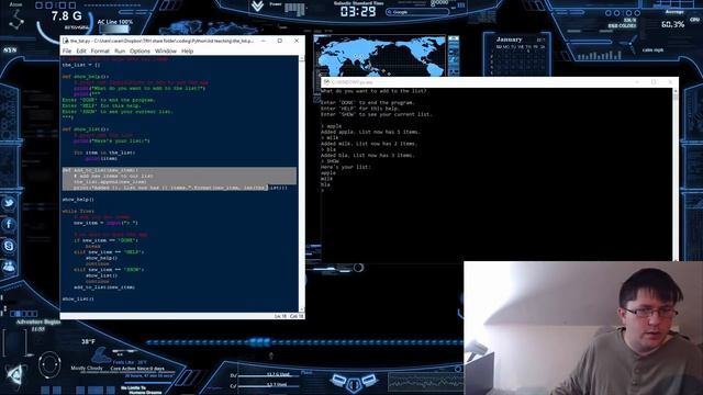 Python make a list program смотреть онлайн
