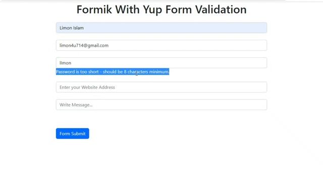Formik with Yup Form Validation | React Form Validation смотреть онлайн