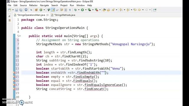 Strings Operations | String Methods | Venugopal Narsingoju смотреть онлайн