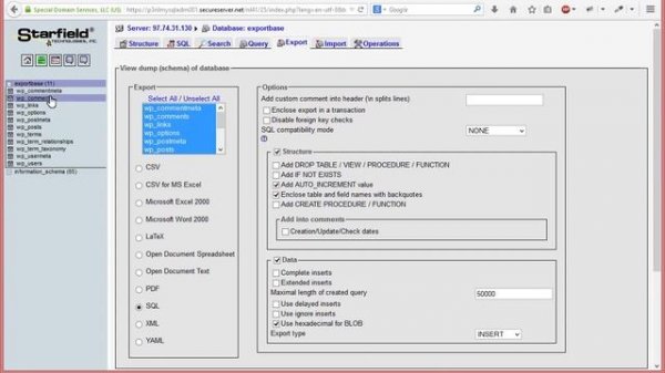 How To Export MySQL Database With GoDaddy