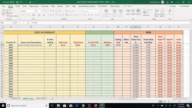 eBay Product Manager and Profit Excel System (Demo and Download) смотреть онлайн