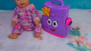 Что в Рюкзачке у Беби Бона?  Диана Как Мама Собирает Куклу Беби Бон в Садик Мультик Про Беби Бонов