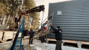 Безрамное панорамное остекление каркасного дома А фрейм 6x8 самостоятельно