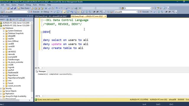 SQL Server DCL Statements GRANT, REVOKE & DENY [URDU] # 16 смотреть онлайн