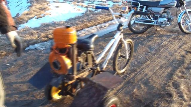 ТРИЦИКЛ ИЗ БЕНЗОПИЛЫ И BMX!!!САМОДЕЛКА ДЛЯ РЕАЛЬНЫХ ПАЦАНОВ