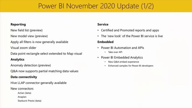 17. Power BI Desktop Update - November 2020 смотреть онлайн