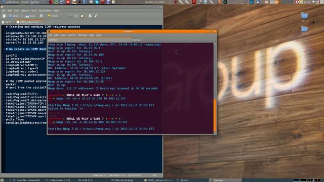 MITM with ICMP redirecting смотреть онлайн