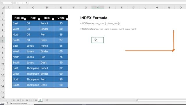 INDEX Formula in Excel смотреть онлайн