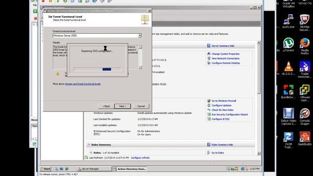ESX Vmware Vcenter install part 1 prerequisite Active Directory install смотреть онлайн