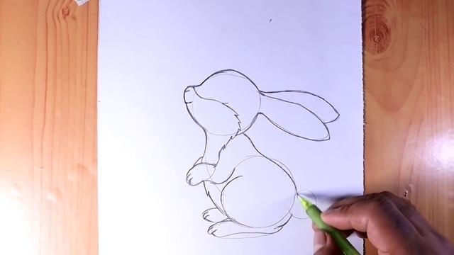 Simple and easy pencil drawing of bunny with butterfly/butterflydrawing with rabbit смотреть онлайн